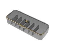 Yopeissn Desktop Storage Box Multifunctional Frame Sorting Box Clamshell Design Storage Data Cable Storage Box Gray