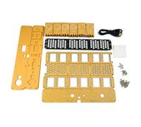 Yopeissn Digital LED Alarm Clock Kit Large Font 6-Digit Electronic Clock Bulk Music Spectrum Module DIY Featuring Voice