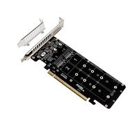 Yopeissn Double-Sided 4-Disk NVME Card PCIeX16 to M.2 M-Key NVMEx4SSD 2U Server Array Expansion Adapter Split Card