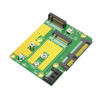 Yopeissn Dual M.2(NGFF) SSD to Dual SATA3 Adapter Card SATA3 Adapter Card Computer Accessories