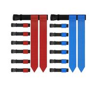 Yopeissn Flag Football Belts, 14 Player Adjustable Flag Football Set for Sports Training Competition (Red & Blue)