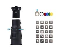 Yopeissn Focalize Conical Snoot for Bowens Mount Photography Photo Condenser with Built-in Geometric Sheet Shapes Gobo Filter 36°