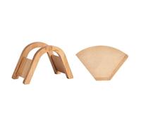 Yopeissn Hand Brewed Coffee Filter Paper Storage Rack Set Coffee Filter Paper Storage Box Solid Wood Filter Paper Storage Rack