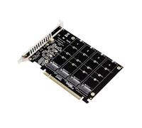 Yopeissn Hard Disk Expansion Card NVME Protocol Disk Array Card Mainboard PCI-E16X Slot to 4 NVME Solid State Drive Module
