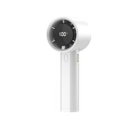 Yopeissn High Speed Handheld Fan Portable Small Electric Fan USB Charging High Wind Power Digital Display Desktop Fan(White)