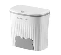 Yopeissn Kitchen Wastebasket Wall Mounted Trash Can with Lid Hanging Trash Bin Garbage Can for Cabinet Sink Compost Bin 8.5L
