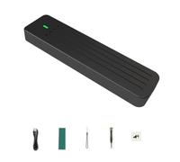 Yopeissn M.2 Aluminium SSD Box, Support NVMe/NGFF TYPE-C USB3.2 GEN2 Aluminum 10G Dual Agreement Black Easy Install Easy to Use