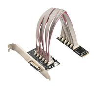 Yopeissn M.2 to 4 RS232 DB9 Serial Port and 1 DB25 Parallel Printer Port LPT1 Multi Expansion Card B Key M Key NGFF 2280Mm WCH384