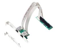 Yopeissn M.2 to Dual Port 2.5G Ethernet NIC Network Card M.2 22x80mm Size B Key and M Key 2500 Mbps RTL8125B Chipset