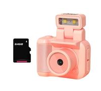 Yopeissn Mini SLR Style Camera Cmos 64GB with Flash Light and Charging Dock Portable Video Recorder DV 1080P with LCD Screen C