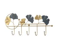 Yopeissn Modern Hook Up Fan-Shaped Leaf Hook Key Holder Wall Hooks Hanging Leaves Bathroom Wall Hook Decorative Minimalist Home-B Easy Install Easy to Use