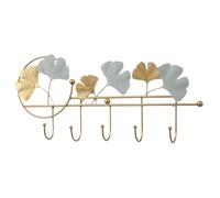 Yopeissn Modern Hook Up Fan-Shaped Leaf Hook Key Holder Wall Hooks Hanging Leaves Bathroom Wall Hook Decorative Minimalist Home-A Easy to Use