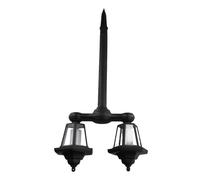 Yopeissn Outdoor Waterproof Hexagonal Ground Plug Light, Solar Post Light for Garden Patio Yard Front/Back Door Postal Light