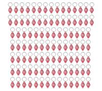 Yopeissn Pack of 100 LED Keychain Flashlight, 395Nm UV Keychain Flashlight, UV Light Flashlight Keychain,Pink Easy Install Easy to Use