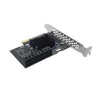 Yopeissn PCI-E Expansion Card 6Gbps PCI-E X1/X4/X8/X16 to SATA3.0 6 Port Riser SATA3.0 Adapter for Desktop Computer