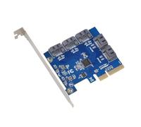 Yopeissn PCI-E Riser Card PCIE 3.0-4X to 5 Expansion Card PCIE to Riser Card Adapter Card for PC
