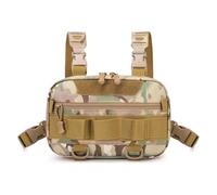 Yopeissn Rig Backpack Camping Recon Kit Bag Vest Front Pouch Multi-Purpose Daypack for Hiking Fishing Lure Pack,Sand Camouflage