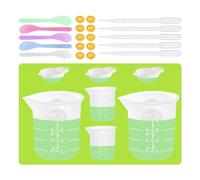 Yopeissn Silicone Measuring Cups for Resin Supplies,Resin Kit for 250ml100ml Non-Stick Mixing Cups,Silicone Cups for Resin Molds
