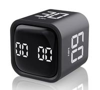 Yopeissn Square Timer,Rotation Timer,5/10/30/60 Minutes and Custom Countdown,Productivity Timer,for Tasks,Work,Study Easy Install (Black)