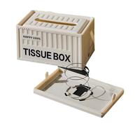 Yopeissn Wall-Mounted Tissue Box Holder - Paper Storage for Living Room, Home Decoration, Premium Roll Paper Organizer B