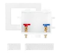 Yopeissn Washing Machine Outlet Box with Center Drain,1/2Inch Pex Crimp X 3/4Inch Connection,Laundry Washer Valve Outlet Box