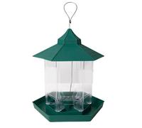 Yopeissn Wild Bird Feeders Gazebo Bird Feeder Feeding Bowl Large Capacity Suspending Station with 6 Feeding Ports for Garden A