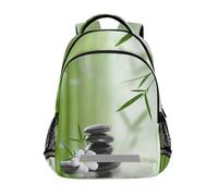 Yopersonalizes Backpack for Boys Girls, Zen Stone Flower Kids Schoolbags for Elementary Primary Middle Secondary School Bookbags Back Pack Rucksack for Teenage College