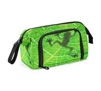 Yopersonalizes Large Pencil Case for Girls Boys Animal Frog Leaf Pencil Bag for Secondary School Supplies Office Stationery Organised Pencil Pouch for Kids Teen Student Women