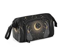 Yopersonalizes Large Pencil Case for Girls Boys Astrology Moon Star Pencil Bag for Secondary School Supplies Office Stationery Organised Pencil Pouch for Kids Teen Student Women