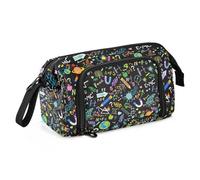 Yopersonalizes Large Pencil Case for Girls Boys Education Math Earth Pencil Bag for Secondary School Supplies Office Stationery Organised Pencil Pouch for Kids Teen Student Women