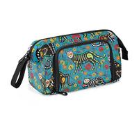 Yopersonalizes Large Pencil Case for Girls Boys Sugar Skull Rose Pencil Bag for Secondary School Supplies Office Stationery Organised Pencil Pouch for Kids Teen Student Women