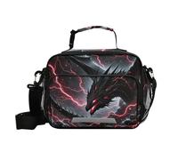 Yopersonalizes Lunch Bag for Kids Boys Girls Teens, Dragon Lightning Insulated Lunch Box Thermal Cooler Bag Adults Lunch Tote Bag for Women Men Work School