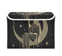 Yopersonalizes Storage Boxes with Lids, Alchemy Witch Moon Collapsible Fabric Storage Cube with Handles, Storage Baskets for Shelves Clothes Toys Wardrobe 42x32x30 cm