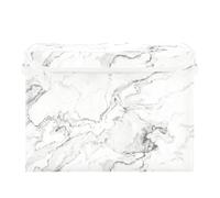 Yopersonalizes Storage Boxes with Lids, Grey Marble Collapsible Fabric Storage Cube with Handles, Storage Baskets for Shelves Clothes Toys Wardrobe 42x32x30 cm