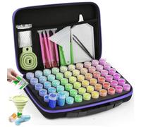 YOPEUC 60 Slots Diamond Art Storage Boxes Kits,DIY Diamond Painting Storage Box,All Inclusive Diamond Painting Tools with Bead Organizers and Storage,Diamond Painting Boxes Kit for Earrings Beads