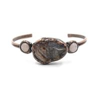 YOPI Amorphous Starry Sky Agate Crystal Bracelet - Retro Ethnic Style Hand Jewelry for Women(Pink quartz)