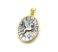 YOPI Animal Nine-tailed Fox Cat Pendant - White & Gray Shell Jewelry for Pet Lovers