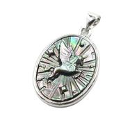YOPI Animal Nine-tailed Fox Pendant - White & Grey Shell Necklace for Nature Lovers(01color)