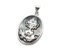 YOPI Animal Nine-tailed Fox Pendant - White & Grey Shell Necklace for Nature Lovers(03color)