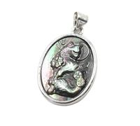 YOPI Animal Nine-tailed Fox Pendant - White & Grey Shell Necklace for Nature Lovers(07color)