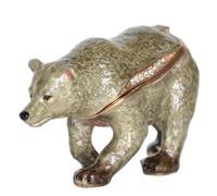 YOPI Bear Trinket Box, Grizzly Jewelry Organizer, Ring Necklace Holder, Animal Figures,