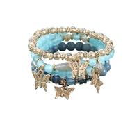 YOPI Bohemian Multi-Layer Beaded Tassel Bracelets for Women - Handmade Jewelry for Boho Style Lovers(Xhy075darkblue)