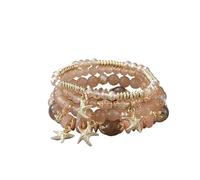 YOPI Bohemian Multi-Layer Beaded Tassel Bracelets for Women - Handmade Jewelry for Boho Style Lovers(Xhy065brown)