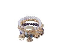 YOPI Bohemian Multi-Layer Beaded Tassel Bracelets for Women - Handmade Jewelry for Boho Style Lovers(Xhy078Purple)