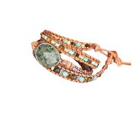 YOPI Boho Beaded Leather Wrap Bracelet for Women - Handmade Jewelry for Bohemian Style