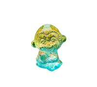 YOPI Colorful Crystal Monkey Desktop Ornaments - Twelve Zodiac Monkey Small Ornaments for Housewarming Gifts(Yellow-greengradient,7cm)