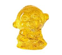 YOPI Colorful Crystal Monkey Desktop Ornaments - Twelve Zodiac Monkey Small Ornaments for Housewarming Gifts(yellow,7cm)