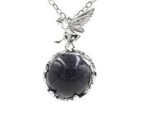 YOPI Crystal Bead Metal Elf Pendant Jewelry - Unique Fantasy-Inspired Accessory(Bluesand)