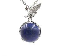 YOPI Crystal Bead Metal Elf Pendant Jewelry - Unique Fantasy-Inspired Accessory(Lapislazuli)