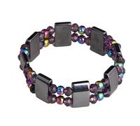 YOPI Double-Layer Color Magnet Bracelet - Hand-Woven Hematite Gem Bracelet for Unisex